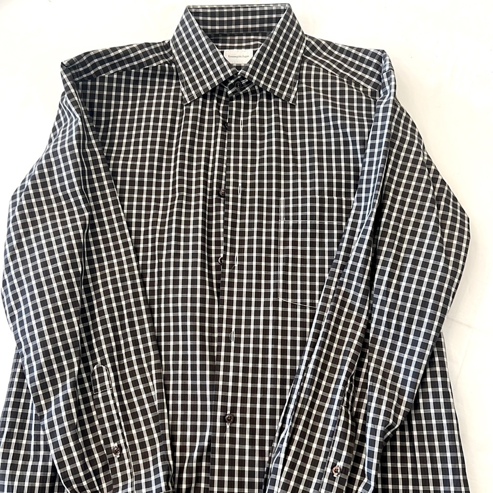 Ermenegiligo Zenga button down shirt, size 39- 15 1/2